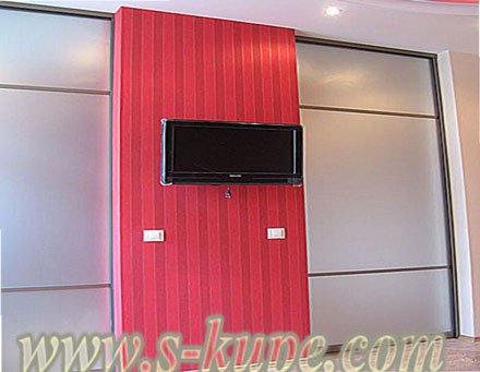 Раздвижная перегородка профиль шампань